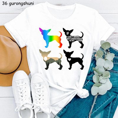 2023. aasta kuum müük Naljakas t-särk naiste akvarell Chihuahua koera loomade trükiga T-särk Femme Harajuku särk Suvine stiilne T-särk Tops