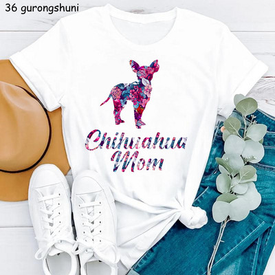 2023. aasta kuum müük Naljakas t-särk naiste akvarell Chihuahua koera loomade trükiga T-särk Femme Harajuku särk Suvine stiilne T-särk Tops