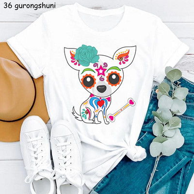2023. aasta kuum müük Naljakas t-särk naiste akvarell Chihuahua koera loomade trükiga T-särk Femme Harajuku särk Suvine stiilne T-särk Tops