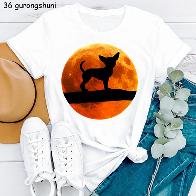 2023. aasta kuum müük Naljakas t-särk naiste akvarell Chihuahua koera loomade trükiga T-särk Femme Harajuku särk Suvine stiilne T-särk Tops