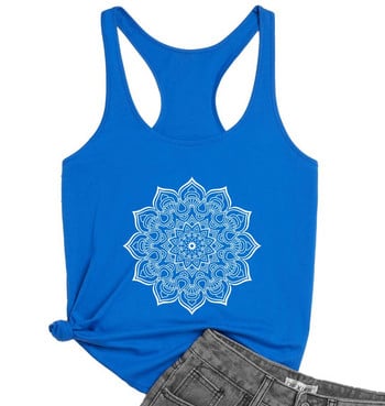 Γραφική εκτύπωση Funny Art Flower Loose Γιλέκο Γυναικείο Running Gym Racerback Tanks Αστεία λουλουδάτα καλοκαιρινά Casual Tees