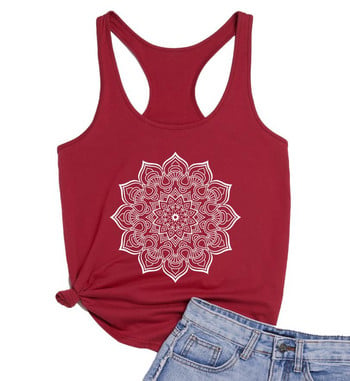 Γραφική εκτύπωση Funny Art Flower Loose Γιλέκο Γυναικείο Running Gym Racerback Tanks Αστεία λουλουδάτα καλοκαιρινά Casual Tees