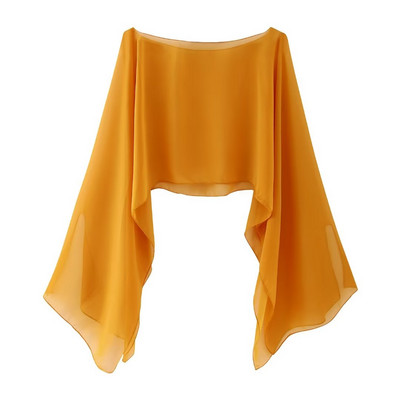 Zevity Ženska modna jednobojna prozirna krema za sunčanje, kratka bluza od šifona, ženska košulja s plaštom Blusas Chic kratke majice LS3925