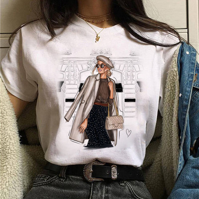 Νέο μπλουζάκι μόδας γυναικεία μπλουζάκι κοντομάνικο μπλουζάκι Γυναικείο καθημερινό καλοκαιρινό μπλουζάκι 90s Girls Harajuku Cute Tee Streetwear