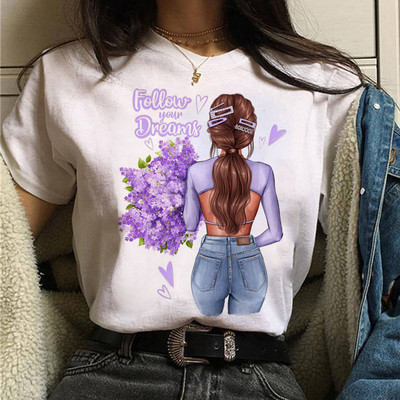 Νέο μπλουζάκι μόδας γυναικεία μπλουζάκι κοντομάνικο μπλουζάκι Γυναικείο καθημερινό καλοκαιρινό μπλουζάκι 90s Girls Harajuku Cute Tee Streetwear