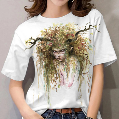 Naiste T-särk Witches Print Halloween Naljakas Kingitus T-särk Suvine Naiste Mood Vabaaja isikupära T-särgid Suuremõõdulised O kaelusega topid