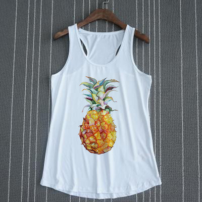 Prsluk Harajuku Ženske majice bez rukava Vintage Tshirt s printom ananasa Ženske ležerne široke sportske za plažu Seksi top Ulična odjeća