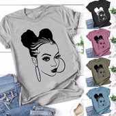 Majica kratkih rukava s printom za afričke djevojke Ženska široka majica kratkih rukava s O izrezom Ljetna ženska majica majica Camisetas Mujer