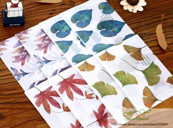 10 бр. 160x110 mm Creative Vintage Leaves series Сярна киселина Прозрачна хартия Плик за карти чанта офис ученически пособия