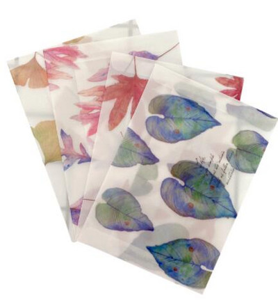 10 buc 160x110mm Seria Creative Vintage Leaves acid sulfuric hârtie transparentă plic card geantă rechizite școlare de birou