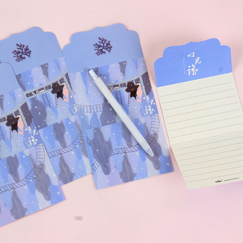 2 опаковки класически хартиен плик в китайски стил, прикрепен подарък, поздравителна картичка, канцеларски материали, офис ученически пособия 11x15CM