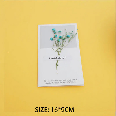 10 τεμ. Λουλούδια με αποξηραμένα λουλούδια Προσκλητήριο Κενό DIY Ημέρα των Ευχαριστιών Γενέθλια Χειρόγραφες ευχετήριες κάρτες