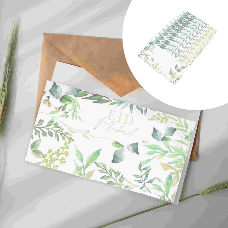 10 τμχ Φάκελος Eid Κενές ευχετήριες κάρτες Φάκελοι χάρτινο πορτοφόλι που τυλίγει Mubarak Μοτίβο συσκευασίας