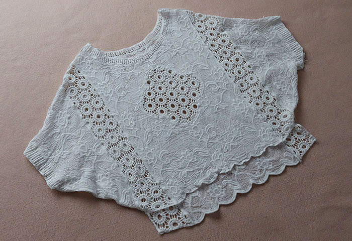 2023. g. balta blūze Blusas Sieviešu topi, ar izliektām piedurknēm, kokvilnas tamborētas pludmales blūzes Boho apgriezti sieviešu krekli