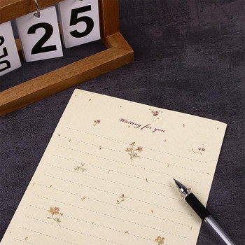 Σημειωματάριο Χαρτικά Προσκλητήριο διακοπών Letterform Letter Pad Fresh Elegant Floral Χαρτί Γραφής Φάκελοι Επιστολόχαρτο