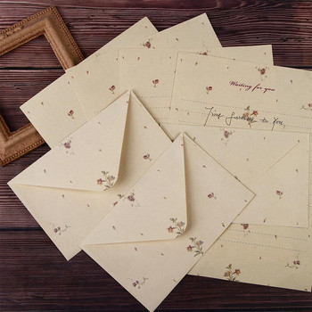 Бележник Канцеларски материали Празнична покана Letterform Letter Pad Свежа елегантна хартия за писане с цветя Пликове Хартия за писма