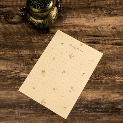 Σημειωματάριο Χαρτικά Προσκλητήριο διακοπών Letterform Letter Pad Fresh Elegant Floral Χαρτί Γραφής Φάκελοι Επιστολόχαρτο