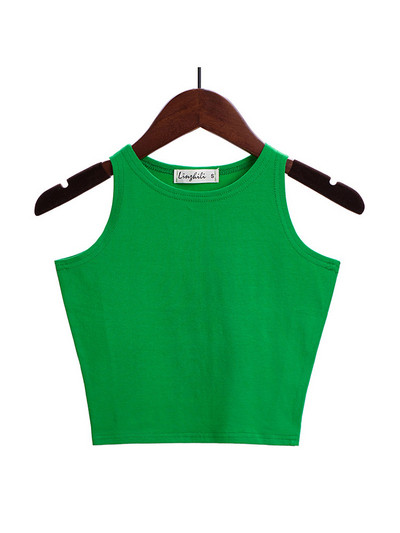 Modes 2023. gads. Jaunas sieviešu seksīgas kokvilnas, apgrieztas, apgrieztas, daudzkrāsainas, bez piedurknēm apgrieztas blusas, veste, kamzols, 14 krāsu