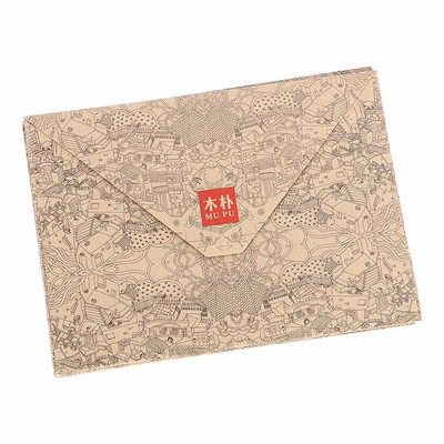 Kreativna čestitka Smeđi uredski materijal Vintage omotnica Razglednice Omotnice Školski pribor