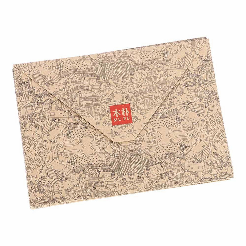 Kreativna čestitka Smeđi uredski materijal Vintage omotnica Razglednice Omotnice Školski pribor