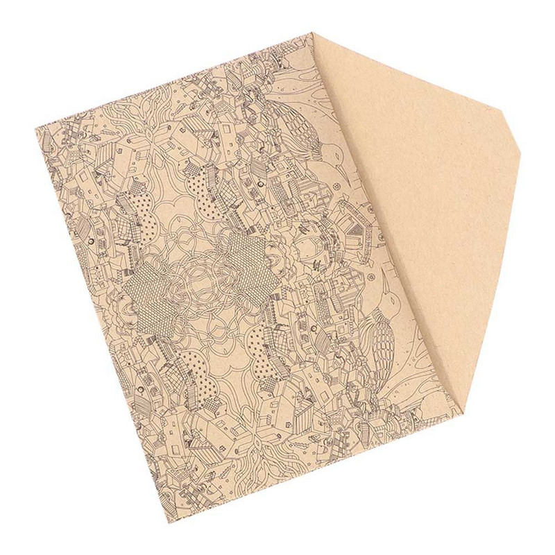 Kreativna čestitka Smeđi uredski materijal Vintage omotnica Razglednice Omotnice Školski pribor