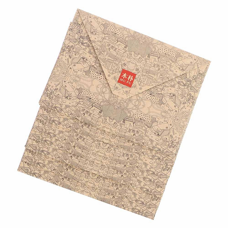 Kreativna čestitka Smeđi uredski materijal Vintage omotnica Razglednice Omotnice Školski pribor