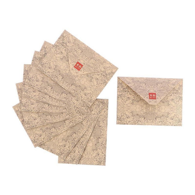 Kreativna čestitka Smeđi uredski materijal Vintage omotnica Razglednice Omotnice Školski pribor