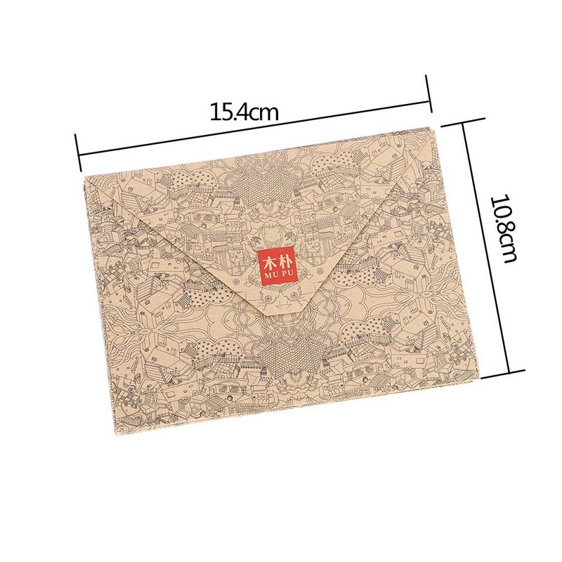 Kreativna čestitka Smeđi uredski materijal Vintage omotnica Razglednice Omotnice Školski pribor