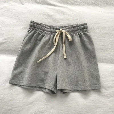 Suvemood kõrge vöökohaga spordipüksid ühevärvilised puuvillased lahtised elastsed vöökohad vabaaja suur suurus Harajuku y2k rannas naiste lühikesed püksid