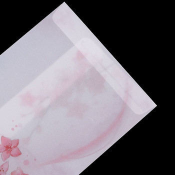 Ημιδιαφανές κάλυμμα κάρτας τσάντας πρόσκλησης Χαρτί θειικού οξέος Τεχνητή περγαμηνή Φάκελος άνθος ροδάκινου Οργανωτής επιστολών