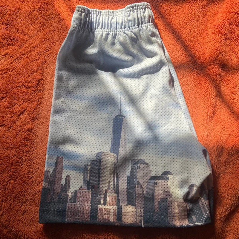 EE Basic Short NEW YORK CITY SKYLINE 2022 meeste vabaaja lühikesed püksid fitness spordipüksid suvised jõusaali treeningvõrgust lühikesed püksid meeste lühikesed püksid
