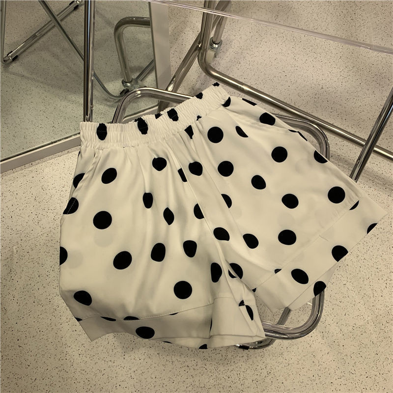M-4XL kratke hlače Ženske točkaste ležerne mekane hlače s visokim elastičnim strukom Ljeto Sve za djevojke Modne kratke hlače u korejskom stilu Ženske Letnje