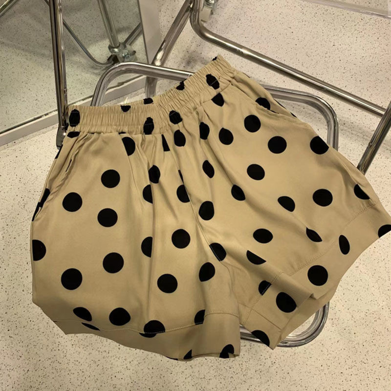 M-4XL kratke hlače Ženske točkaste ležerne mekane hlače s visokim elastičnim strukom Ljeto Sve za djevojke Modne kratke hlače u korejskom stilu Ženske Letnje