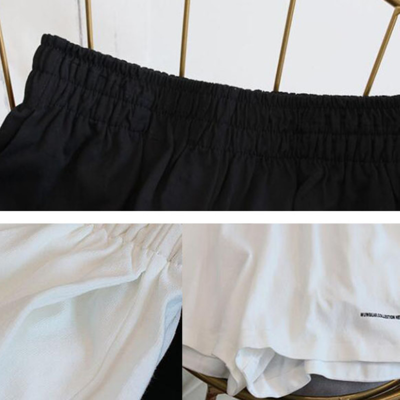 Pantaloni scurți pentru femei, talie înaltă, simplu, stil coreean, litere, ocazional, vară, lejer, confortabil, toate se potrivesc șic, elastic pentru picior lat, pentru femei, colegiu Ins