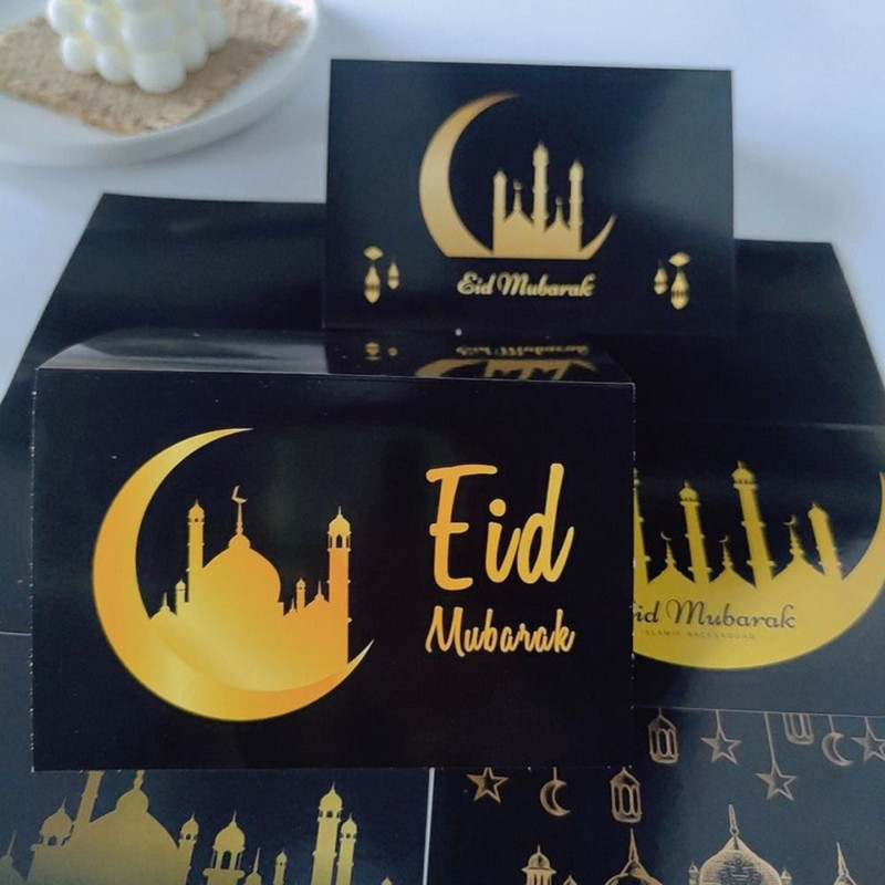 Eid čestitke i koverte Set Eid Mubarak čestitki sa kuvertama Muslimanski pokloni Čestitke za bajram Ramazanski bajram koverte