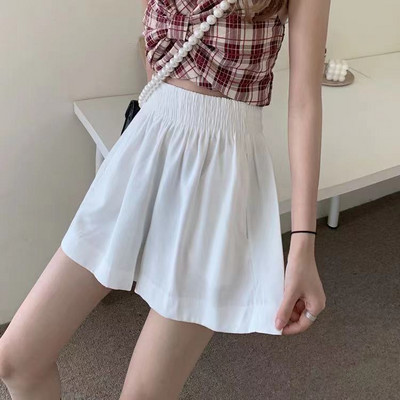 Σορτς Γυναικεία Χαλαρά Στερεά, άνετη αναψυχή Απλό γυναικείο streetwear all-match ψηλόμεσο ελαστικό Ulzzang Μόδα Καλοκαιρινή αναπνοή