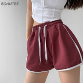 Σορτς Γυναικεία Ελεύθερη Χαλαρή Παντός Αγώνα Συνονθύλευμα Ψηλόμεση Άνετη Μόδα Καλοκαίρι Νέο Ελαστικό Κολέγιο Ευρωπαϊκού Στιλ Γυναίκα Απλό