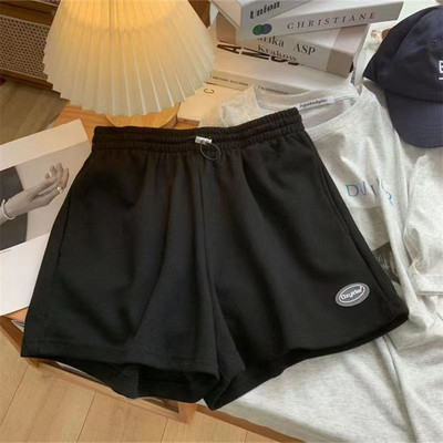 Σορτς για γυναίκες Μασίφ Υψηλή ελαστική μέση Καλοκαιρινό Βασικό All-match Κορεάτικο στυλ Μόδα Νεανικά σπορ Κομψά Шорты Женские Летние