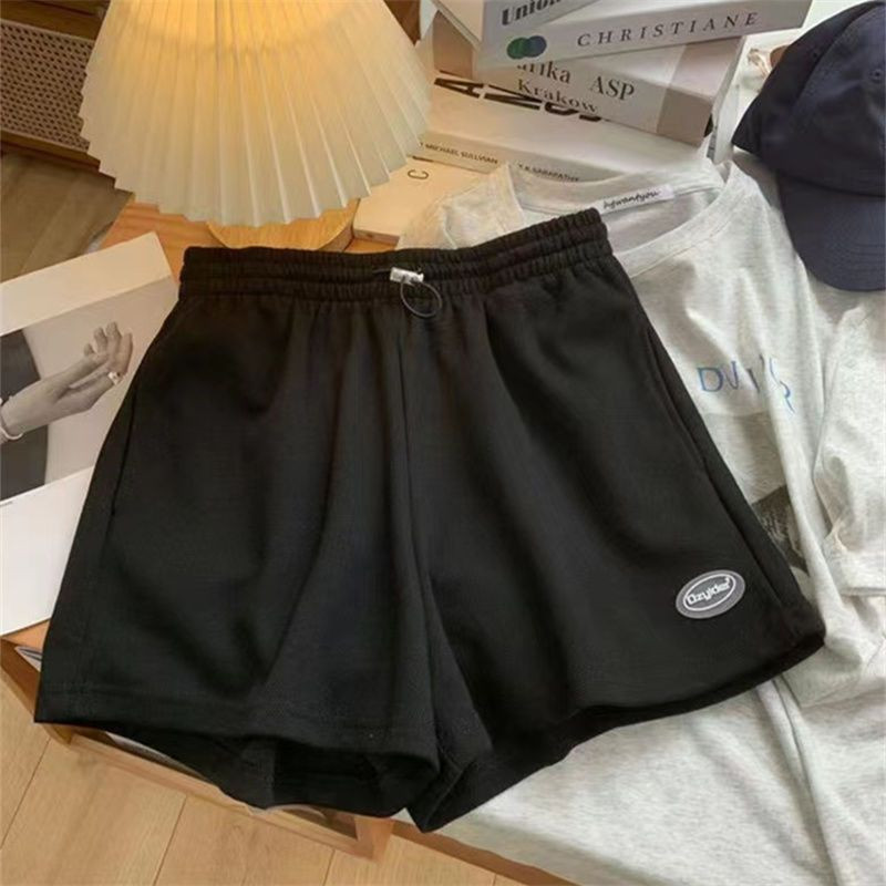 Σορτς για γυναίκες Μασίφ Υψηλή ελαστική μέση Καλοκαιρινό Βασικό All-match Κορεάτικο στυλ Μόδα Νεανικά σπορ Κομψά Шорты Женские Летние