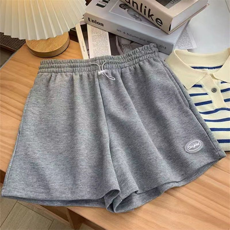 Σορτς για γυναίκες Μασίφ Υψηλή ελαστική μέση Καλοκαιρινό Βασικό All-match Κορεάτικο στυλ Μόδα Νεανικά σπορ Κομψά Шорты Женские Летние