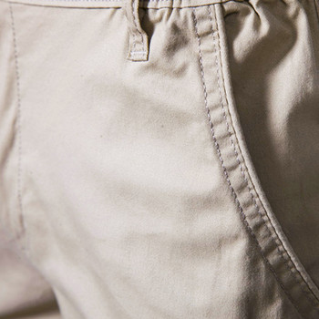 2021 Нови летни 100% памучни плътни къси панталони Мъжки висококачествени ежедневни бизнес социални къси панталони с еластична талия Мъжки къси панталони 10 цвята Плажни шорти