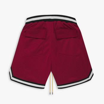 Капсулни къси панталони за плажен баскетбол мъжки летни 2022 мрежест материал дишаща пот бягане фитнес спортни шорти