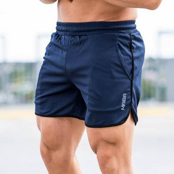 Нови мъжки къси панталони за фитнес бодибилдинг Мъжки летни фитнес зали Тренировка Мъжки дишащи мрежести бързосъхнещи спортни дрехи Jogger Плажни къси панталони