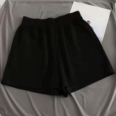 KARŠTI moteriški šortai Vasariniai aukštu liemeniu sportiniai laisvi apatiniai Madingi laisvalaikio vienspalviai elastingi trumpi kelnės Mergaičių namų drabužiai