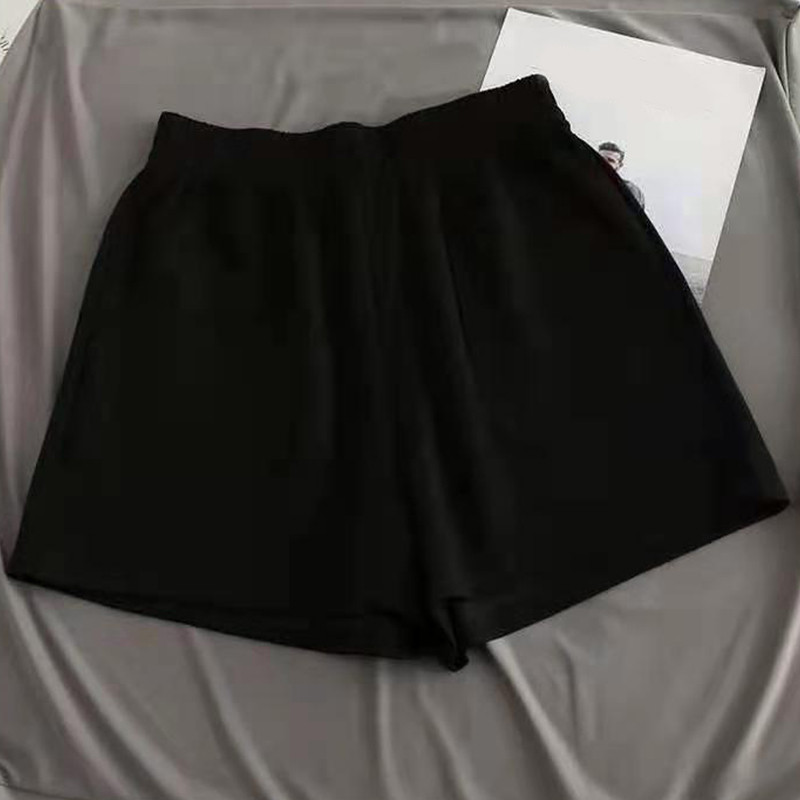 KARŠTI moteriški šortai Vasariniai aukštu liemeniu sportiniai laisvi apatiniai Madingi laisvalaikio vienspalviai elastingi trumpi kelnės Mergaičių namų drabužiai