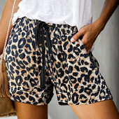 Ženske udobne kratke kratke hlače s uzicom Splice ženske sportske kratke hlače Ležerne kratke hlače s elastičnim džepom u struku Široke kratke hlače s uzorkom veće veličine