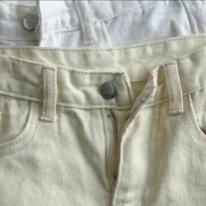 Ženske kratke hlače u korejskom stilu, jednostavne, jednobojne kratke traper hlače s visokim strukom, ravne, široke nogavice, šik za slobodno vrijeme