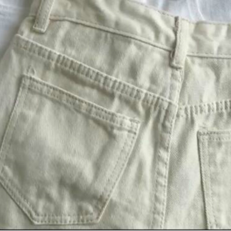 Ženske kratke hlače u korejskom stilu, jednostavne, jednobojne kratke traper hlače s visokim strukom, ravne, široke nogavice, šik za slobodno vrijeme