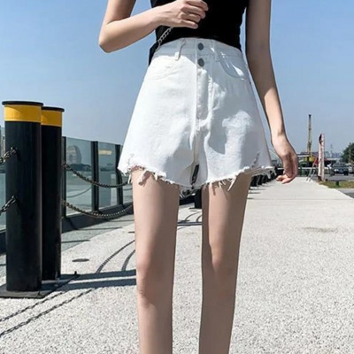 Kratke hlače Ženske Jednobojne Traper Ljeto Najnovija moda Visokog struka Korejski stil Chic Udobne Vintage Udobne Preppy Teens Zip Fly