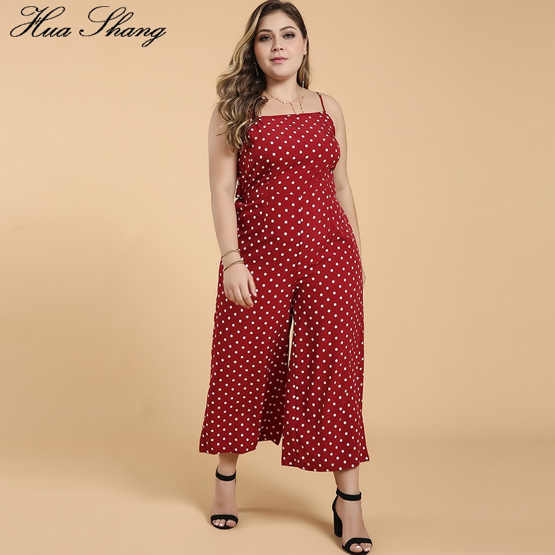 S-6XL Kombinezoni veće veličine Ženske široke hlače na točkice bez rukava Hlače širokih nogavica Blagdanske mašne bez leđa Seksi kombinezoni